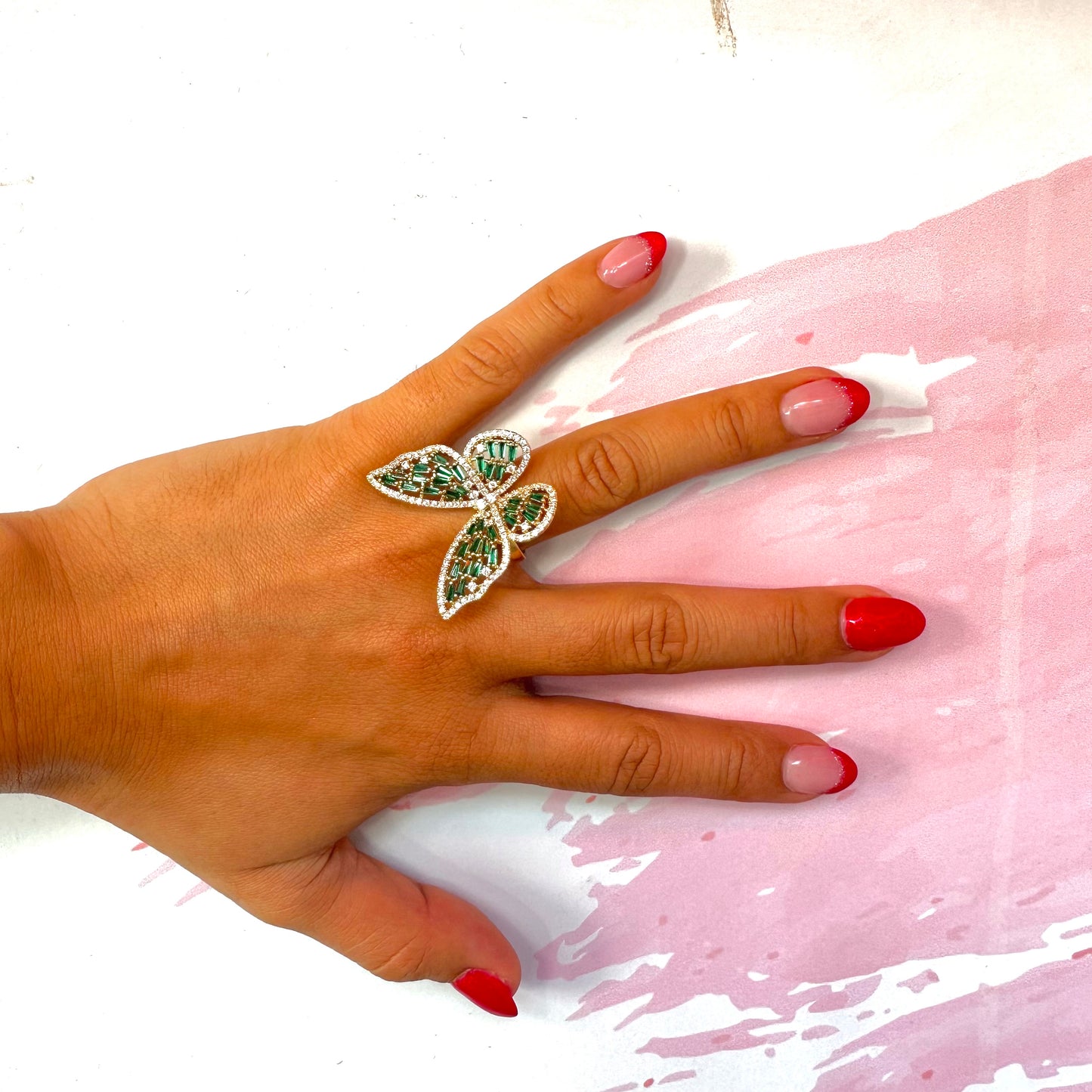 Anillo Butterfly con Zircons