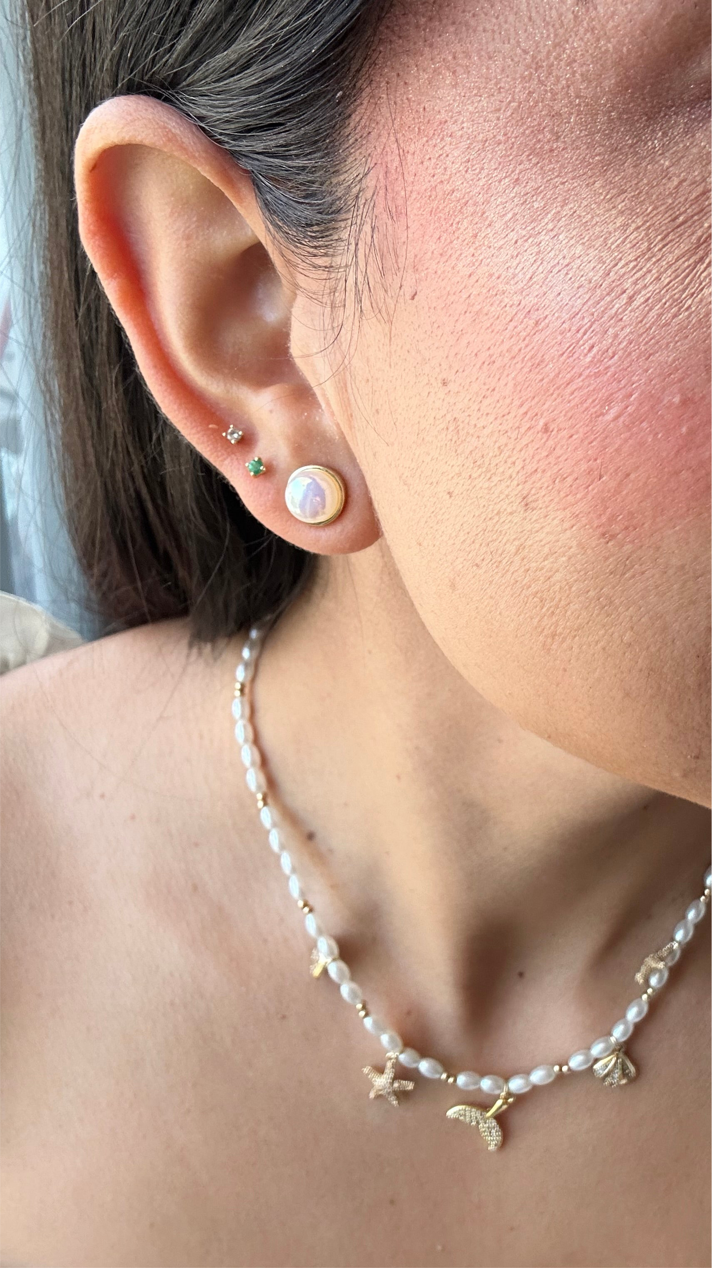 Half pearl earring