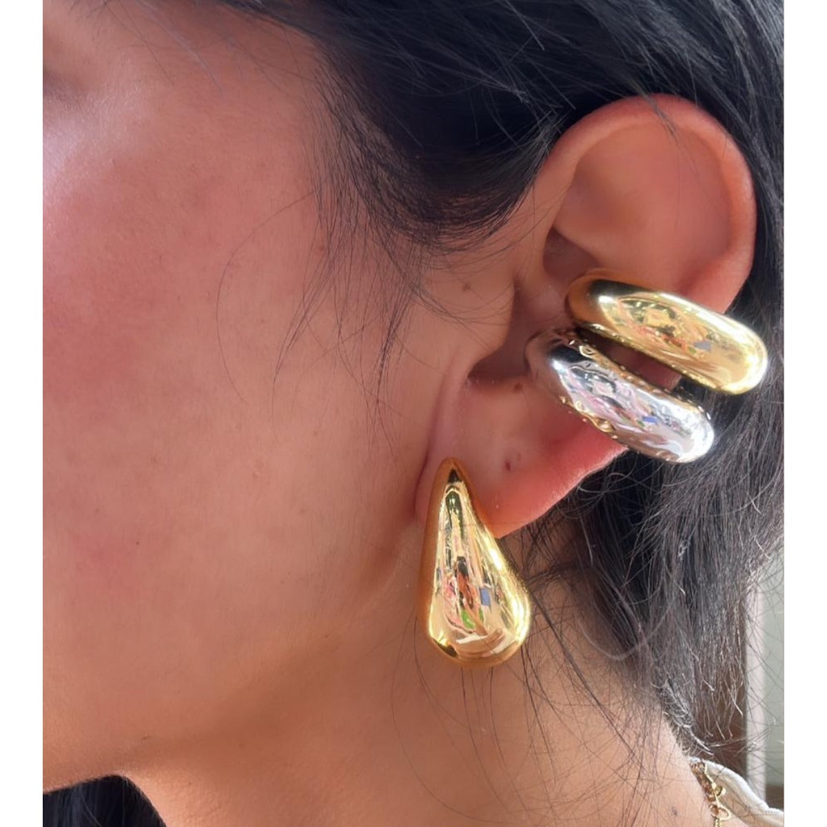 Chunky Silver Ear Cuff